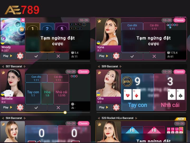 Casino tại AE789 là phiên bản chơi trực tuyến